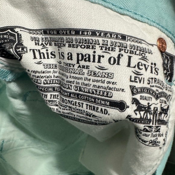 Levi's 501 Style Denim Shorts Mint - Picture 4 of 10